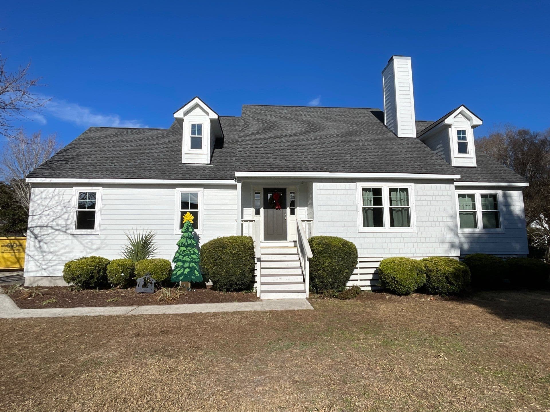 Home exterior with refreshed siding